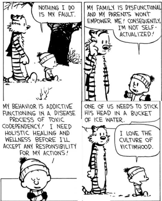 Calvin has learned from the Jews and indoctrinated American blacks the power of victimhood
