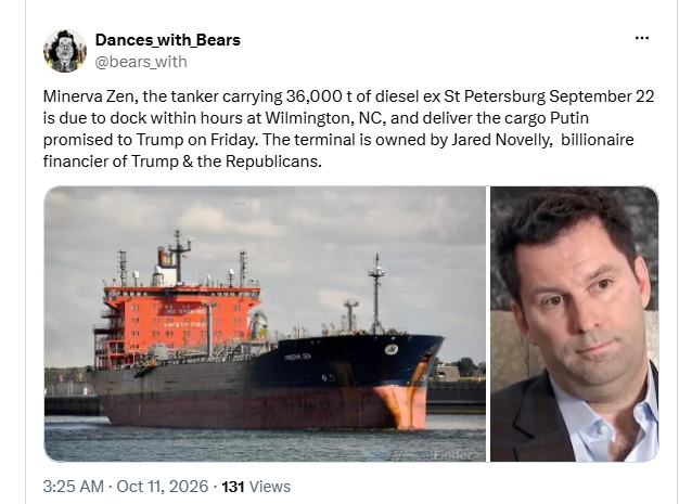 Putin Appeases His Enemy and Takes the Side of Washington and Netanyahu Against Iran by helping to break Iran’s stranglehold on oil flows